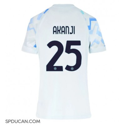 Zenski Nogometni Dres Inter Milan Manuel Akanji #25 Gostujuci 2025-26 Kratak Rukav Zenski Nogometni Dres Inter Milan Manuel Akanji #25 Gostujuci 2025-26 Kratak Rukav